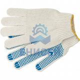 Перчатки  х/б ПХВ "Новинка" (з-х нитка)